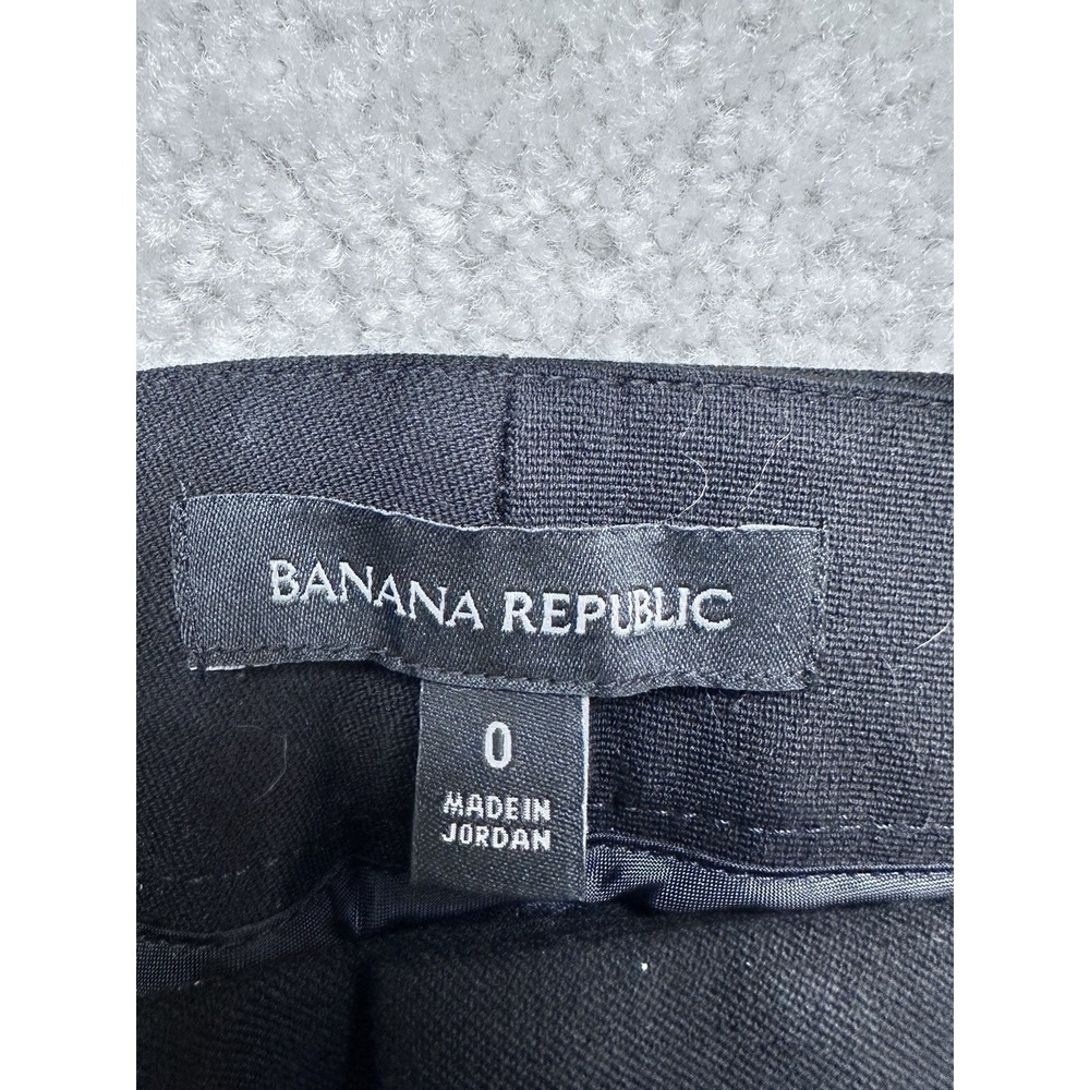 Banana Republic Cotton Blend Flare Pants 0 Tall Black - Picture 3 of 10
